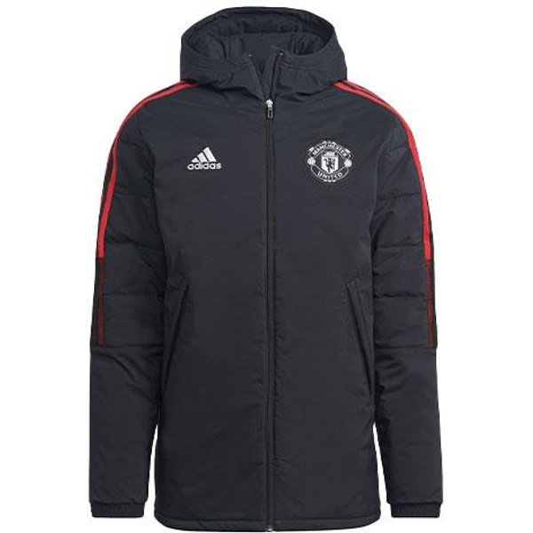 Adidas Manchester United Kurtki Puchowe MęSkie Czarne Z Kapturem ŚRednie Inne L-image