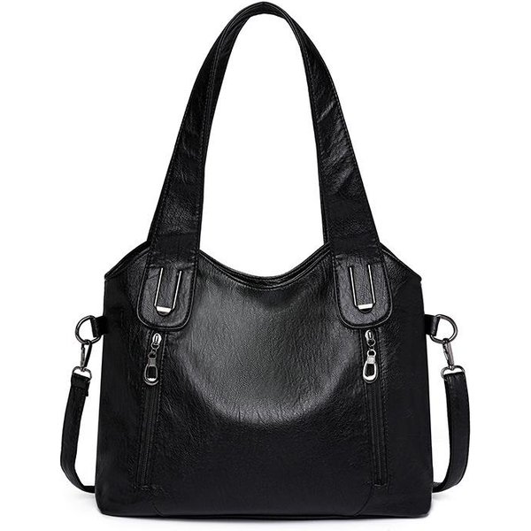 Nowa Modna I Wszechstronna Torba Tote O DużEj PojemnośCi Casualowa Torba Do RęKi/Na Ramię/Przez Ramię Black-image