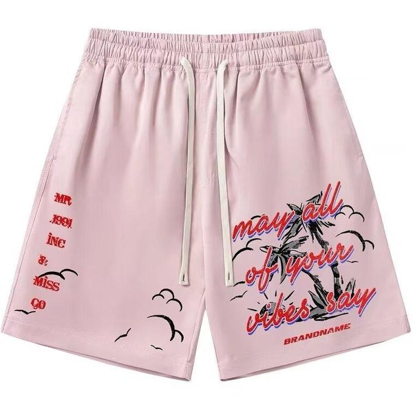 Nuevos Pantalones Cortos De Verano Para Hombre DiseñO Holgado Nicho Pantalones De 5 Puntos Pantalones Deportivos Casuales Armario One Size Gray-image