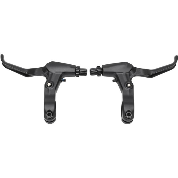 2 Piezas AleacióN De Aluminio Maneta De Freno Manillar De Freno Para Bicicleta Plegable Bicicleta De MontañA Repuestos Negro Gray-image