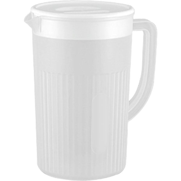 Jarra De PláStico Con Tapa, Gran Capacidad, Resistente A Altas Temperaturas, Jarra De Agua FríA Para Jugo, Té White-image