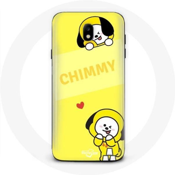 Coque Maniacase Pour Pour Samsung Galaxy J7 2017 BTS Bangtan BT21 Chimmy Jimin Fond Jaune - Negro-image