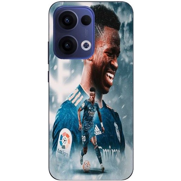 Coque De TéLéPhone - Maniacase - Oppo Reno 13 5G - Silicone - Souple - Vinicius JR Real Madrid Negro-image
