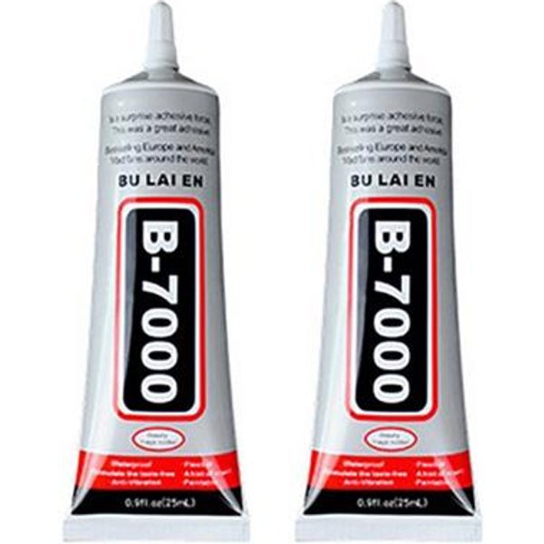 2 Piezas B7000 Pegamento Multiusos SemilíQuido Adhesivo Fuerte Impermeable Pegamento Universal Para JoyeríA Manualidades DIY Para Metal 25Ml Gray-image
