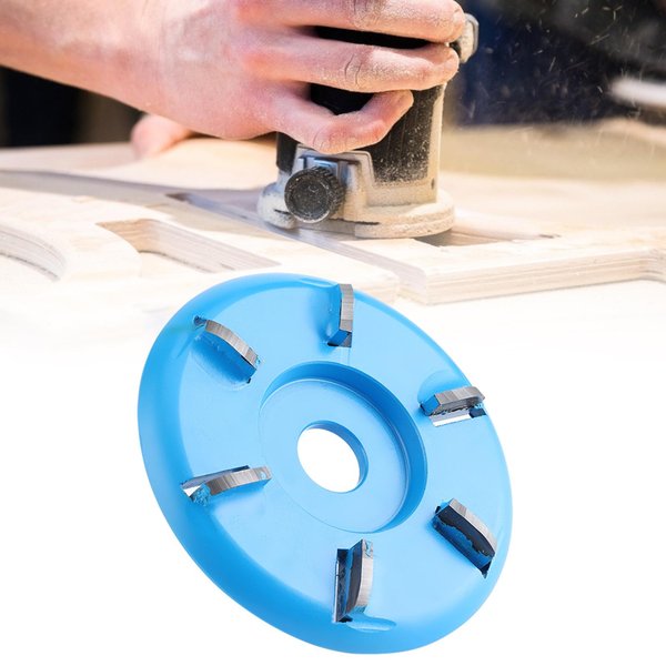 Disco De Tallado De Madera De Seis Dientes, Disco De Fresado, Herramienta De Grabado Para Bandejas De Té Y CarpinteríA-image