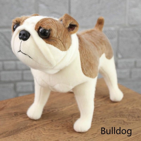 MuñEco De Peluche De Perro Realista De SimulacióN, Chihuahua, Bulldog, Shar Pei, Perro Mascota, Regalo De CumpleañOs Para NiñOs, Juguete De Peluche Suave Bulldog-image