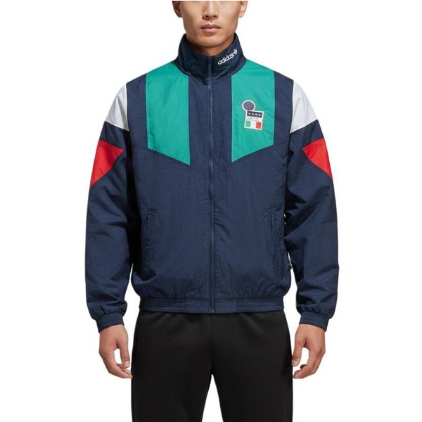 Adidas Originals Figc Eqt Bloque De Color Cuello Alto Cremallera Simple Manga Larga Chaqueta Chaquetas Para Hombre KG2595 XL Blue-image