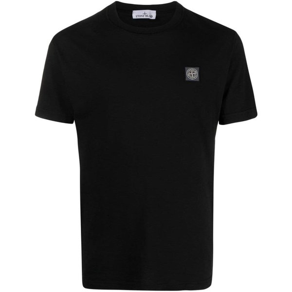 Czarna Koszulka MęSka Z Naszywką Logo Stone Island Top 801523757-A0029 XL Black-image