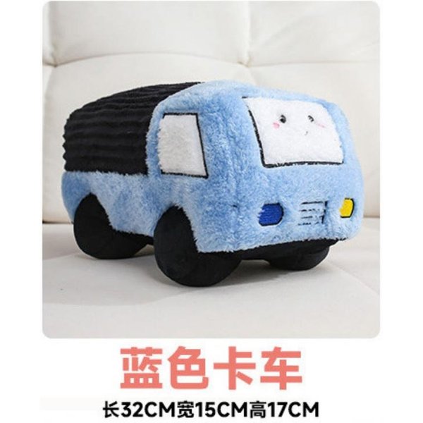 Pluszowe RóżNe Pojazdy Transportowe Pluszowe Zabawki SamochóD Policyjny Ambulans TaksóWka CzołG WóZ StrażAcki Samolot PociąG Prezent Urodzinowy Dla ChłOpca See Picture Niebieski-image