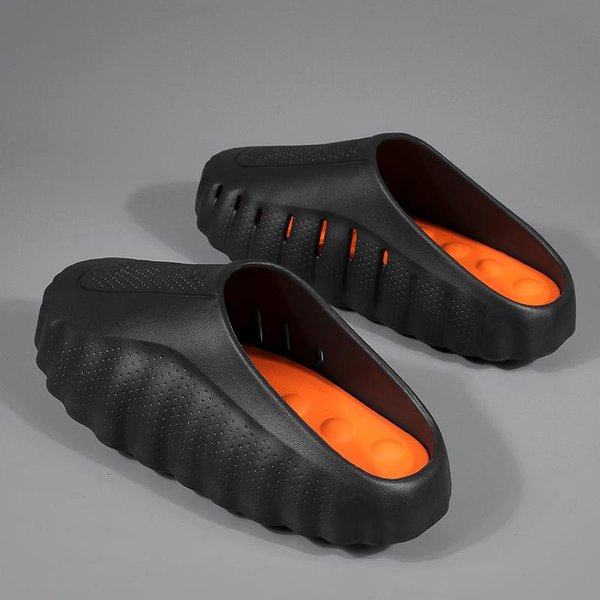 Nowe MęSkie Kapcie Outdoor MięKka Gruba Podeszwa Klapki OddychająCe SandałY AntypośLizgowe Kapcie ŁAzienkowe Lekkie Letnie SandałY PlażOwe 40-41-image