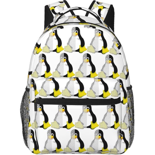 Mochila Escolar Estudiante Neo Gradiente PingüIno Tux De Linux Bolso Escolar Mochila De Senderismo Viaje Mochila De DíA Para NiñOs NiñAs Moda Bolso Para Libros Bolsos De Hombro One Size-image
