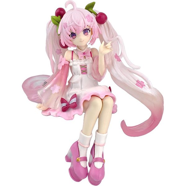 DostęPne Figurki Akcji Hatsune Miku Sakura Miku Anime Model Kolekcjonerski Zabawka | Uroczy RęCznie Robiony Model PVC | Uroczy I CzarująCy Prezent White-image