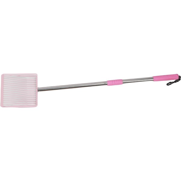 Pala Para Arena De Gato De Metal Con Mango Largo, Desmontable En 3 Secciones, Pala Para Excrementos De Mascotas, Pala Multifuncional Para Gallinero Color Rosa-image