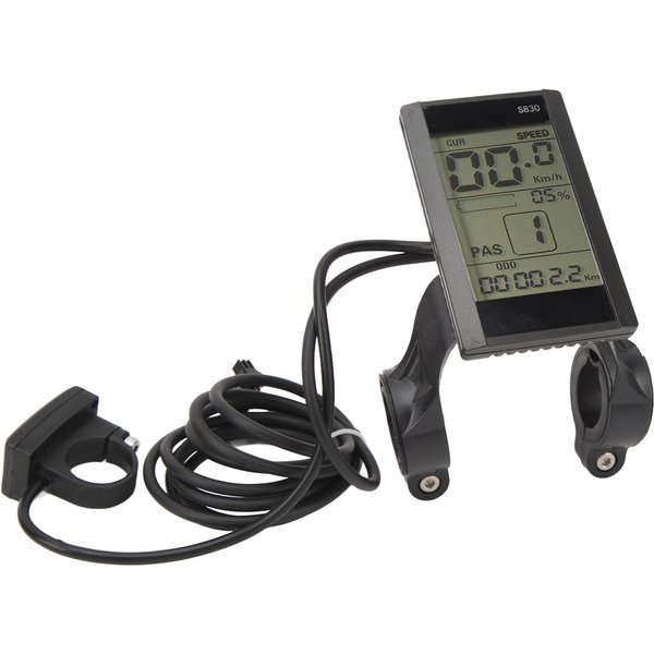 WyśWietlacz Lcd Do Roweru Elektrycznego 24V 36V 48V Wodoodporny Wielofunkcyjny 22,2 Mm S830 Lcd Do Modyfikacji-image