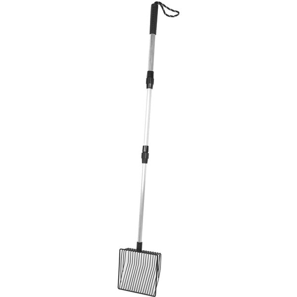 Pala Para Arena De Gato Extensible Ligera VersáTil Malla Fina Mango Largo MetáLica Recogedor De Excrementos Para Gallinero Type 2 White-image