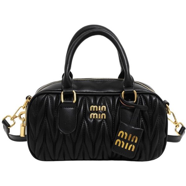 DiseñO Nicho Bolso Plisado PortáTil Nuevo Para Mujer Bolso Bandolera Temperamento Bolso Cuadrado PequeñO Negro-image