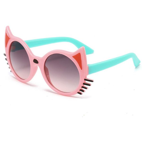 Nowe KreskóWkowe Okulary PrzeciwsłOneczne Dla Dzieci Vintage Okulary SłOneczne Urocze Okulary Ochronne Dla Dzieci Modne Gogle PrzeciwsłOneczne As Shown In The Figu Gray-image