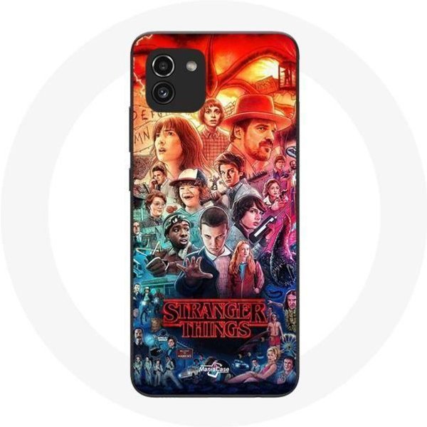 Coque Pour Samsung Galaxy A03 Stranger Things Teaser Saison 4 Affiche Personnages Art-image