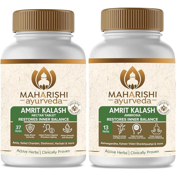 Maharishi Ayurveda Amrit Kalash | AmbrosíA 60 Comprimidos Y NéCtar 60 Comprimidos Sin AzúCar-image