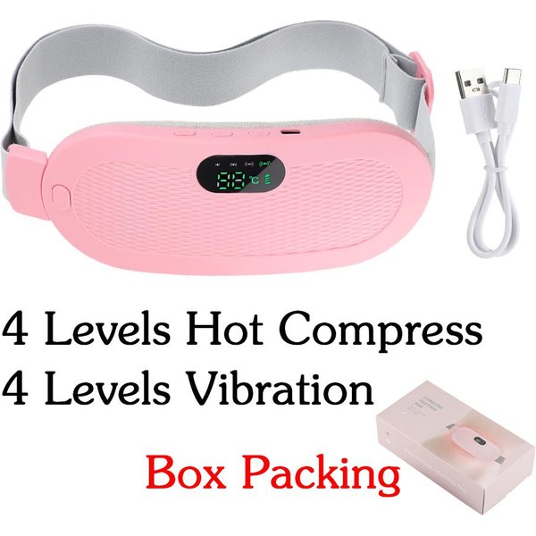 CinturóN Masajeador Calefactor EléCtrico Para La Cintura Para Mujeres Alivio Del Dolor Menstrual Abdominal CinturóN CáLido Para El Vientre Y El Palacio Pink-image