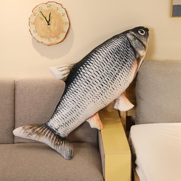 Almohada De Peluche Suave Gigante 3D De Pez Carpa Juguete De Peluche CojíN Decorativo Para El Hogar Regalo CojíN Para NiñOs Animal De Peluche 40Cm-image
