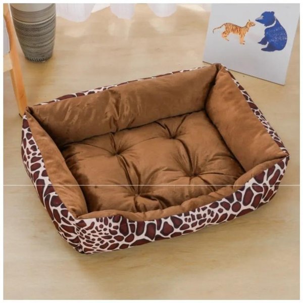 Cama Para Perro, Gato, Mascota, Perrera Cuadrada De Felpa, Sofá Cama Para Perro PequeñO Y Mediano, CojíN Calmante Para Mascotas, Cama Para Perro, Casa, Suministros Para Mascotas, Accesorios XL (75X55CM)-image