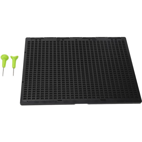 Pizarra Braille 27 LíNeas 30 Celdas PláStico Negro Pizarra De Escritura Braille Con PunzóN Para Ciegos-image