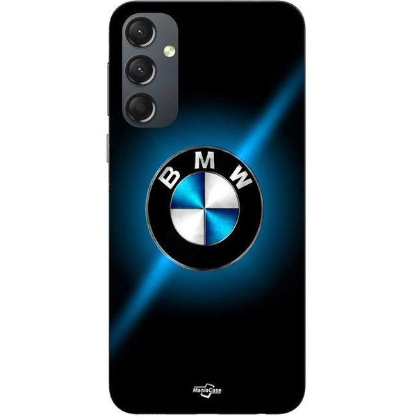 Etui Na Telefon - Maniacase - Samsung Galaxy S23 Fe - Logo Bmw - Silikonowe - BłYszcząCe Czarny-image