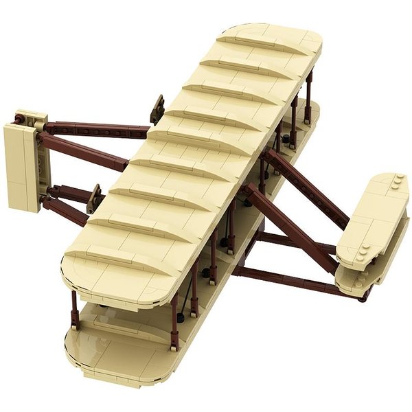 Gobricks MOC Samolot Wright Flyer Klocki Bracia Klocki Konstrukcyjne Edukacyjne Zabawki Idealne Na Prezent Dla Dziecka-image