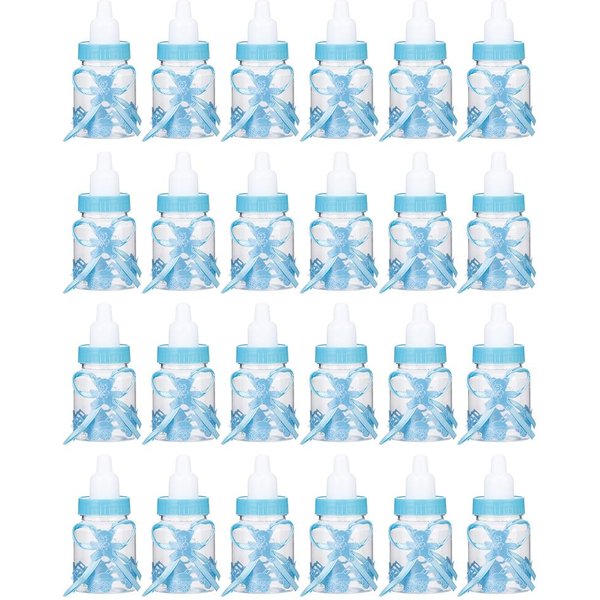 24 Uds. Preciosa Botella De Leche De PláStico, Caja De Dulces, Botella Rellenable, Recuerdo De DecoracióN Para Baby Shower-image
