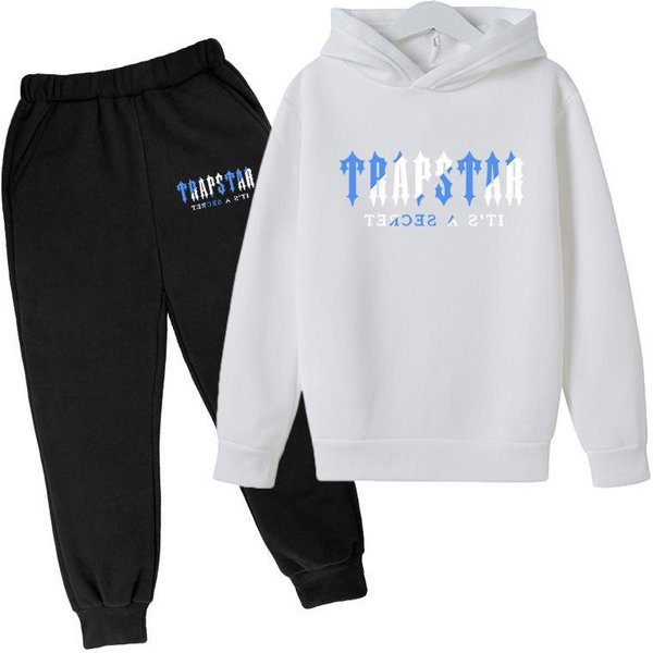 Conjunto De CháNdal Negro Con Estampado De Letras Para NiñOs, Sudadera Con Capucha Y Pantalones Deportivos Para NiñOs, Conjunto De 2 Piezas, Ropa Deportiva Informal Para OtoñO E Invierno 100Cm-image