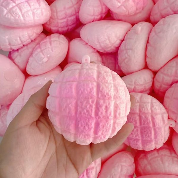 Formowalny Ananasowy BułEczka Squishy PiłEczka Antystresowa OdbijająCa ŚCiskana Asmr Sensoryczna Zabawka Fidget Anty-Stresowa Dla DorosłYch Dzieci Pink-image