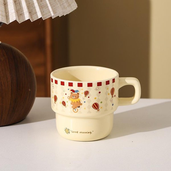 PríNcipe Estrella Taza Apilable Taza De CeráMica Taza De Dibujos Animados Linda Taza De Café De Aspecto Elevado Taza De Agua Regalo 201-300Ml-image