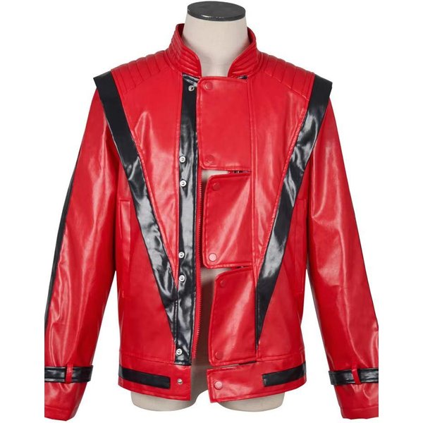 Cosplay De Michael Jackson Chaqueta Roja Thriller Cosplay Cosplay Cosplay Disfraz De Cosplay Disfraz De Halloween Para Escenario S&Other-image