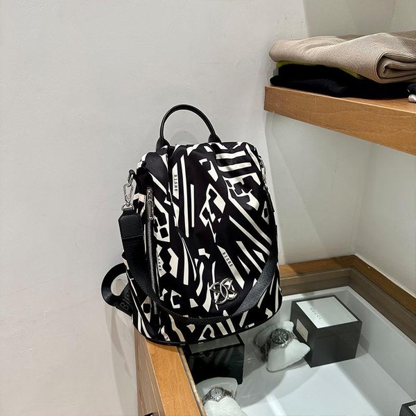 Plecak Damski Modny AntykradzieżOwy Plecak PodróżNy OśMiornica Rekreacyjny Lekki Torba Szkolna 37*33*16CM Black-image