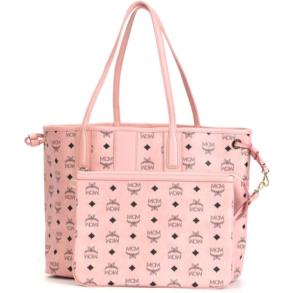 MCM Liz Bolso Tote Con Logo Allover Para Mujer Bolsos Tote MelocotóN-Rosa MWPFSLR03PZ001 Basic Set (Bag+Dust Bag) Beige-image