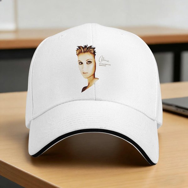 Gorra De BéIsbol Casual De Verano 1998 Celine Dion Running Hippie Hip Hop Gorras Para Mujeres Hombres ProteccióN Solar Y2K Gorras De BéIsbol Divertidas One Size White-image