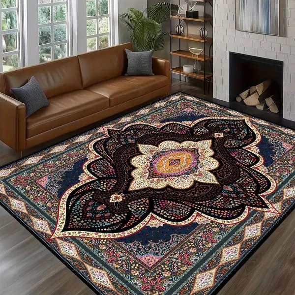Luksusowy Perski Dywan Styl Narodowy Boho Dywan Do Salonu Dekoracja Domu Mata PodłOgowa Do Sypialni Mata Domowa Dywan Do Sypialni 50X80Cm-image