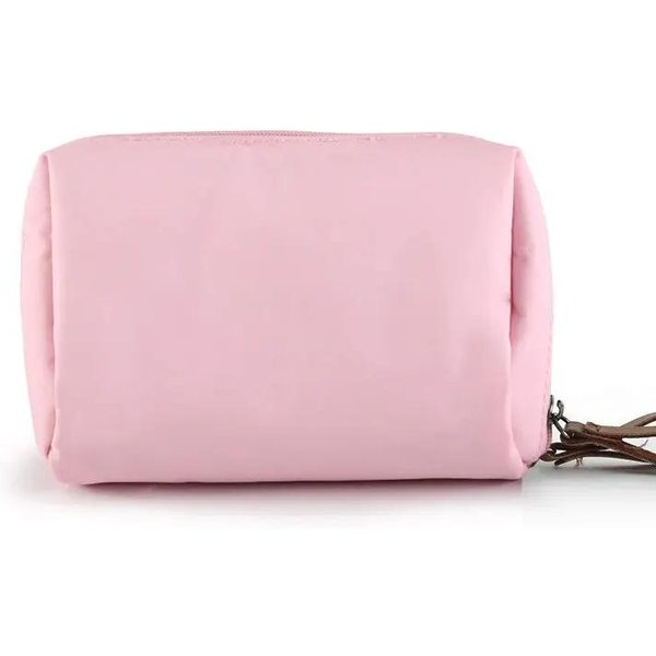 Bolso PequeñO Para Mujer Neceser PortáTil Mini Color SóLido Bolsa De Maquillaje Coreana Gran Capacidad Impermeable Almacenamiento Bolso De Mano-image