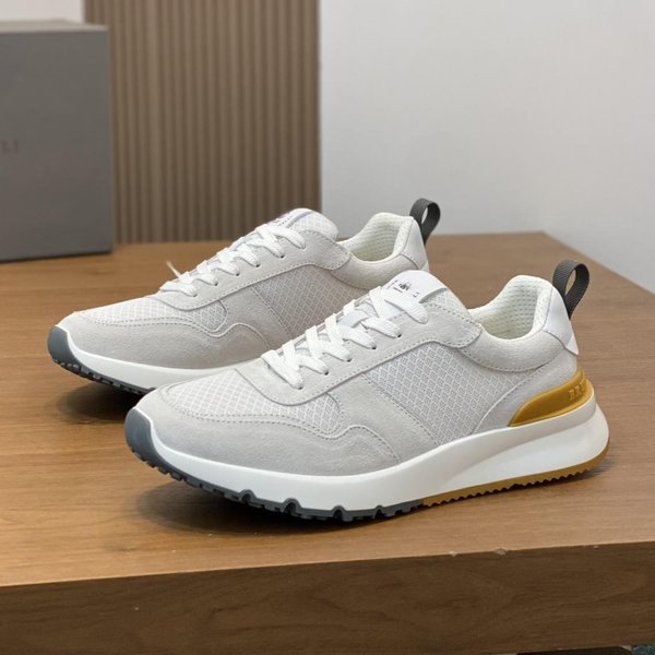 Nuevos Zapatos Para Hombre Zapatos Deportivos De Cuero Transpirables Zapatos Para Cuatro Estaciones Zapatos Blancos Puros VersáTiles Comodidad Moda Moda Casual EstacióN Europea 44 Gray-image