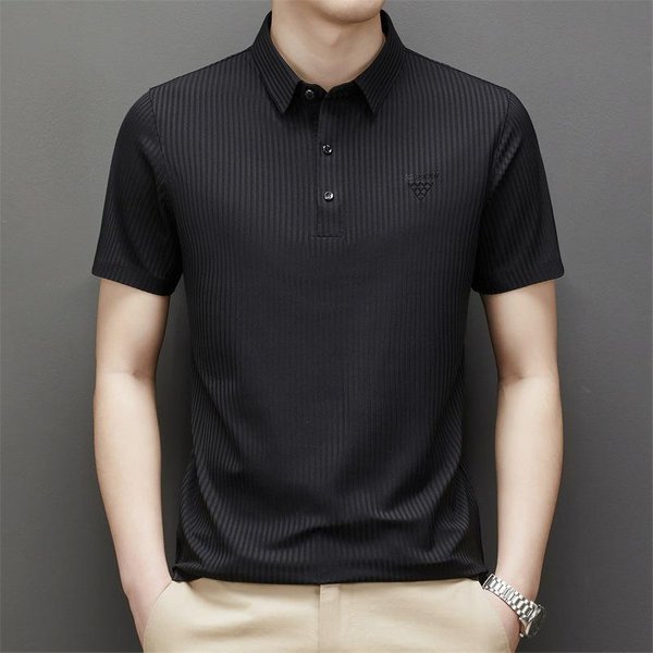 Nuevas Camisetas De Manga Corta De Verano A La Moda Para Hombres, Camisetas Ajustadas Informales A La Moda, Nuevas Camisas De Fondo Para Hombres Xxxxl Black-image