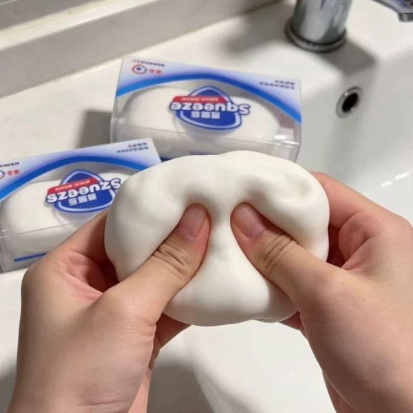 ChrupiąCa Kulka Mydlana Zabawka Do ŚCiskania MięKki TPR Powolny PowróT Fidget Zabawka Do RąK OdprężAjąCa Stres Zabawka Do Codziennego UżYtku White-image