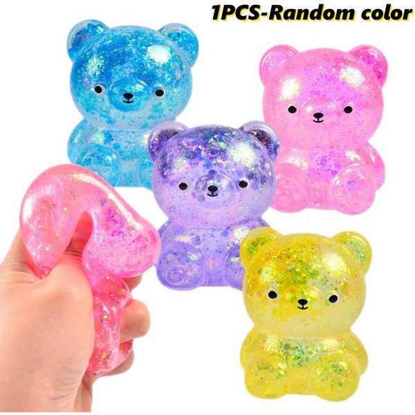 Zabawka Fidget NiedźWiadek Squishys BłYszcząCy ŻElkowy NiedźWiadek Needoh MałE Urocze ZwierząTko Anty Stres Fidget RozbryzgująCa Zabawka Do OdprężEnia Wyciskana-image