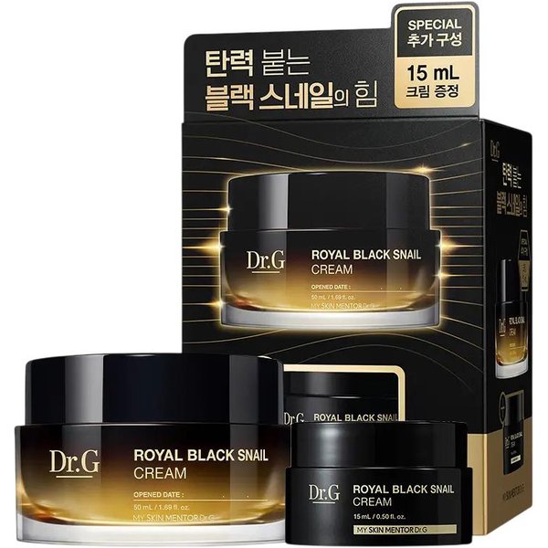Krem Dr.G Royal Black Snail, 50Ml+15Ml – UjęDrniająCy I NawilżAjąCy Krem Przeciwstarzeniowy Ze ŚLuzem ŚLimaka, KoreańSki-image