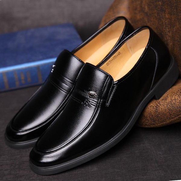 SkóRzane MęSkie Buty Wizytowe Luksusowe MęSkie Mokasyny Sukienka Mokasyny OddychająCe Wsuwane Czarne Buty Do Jazdy Plus Rozmiar 43 Czarny-image