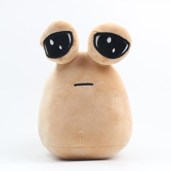 MóJ Zwierzak Obcy Pou Pluszowa Zabawka Kawaii Lalka ZwierząTko Obcy Urocze Pluszaki Pou MięKka Poduszka Pluszowe ZwierząTko Zabawki Na Prezent Dla Dzieci Dziewczynek 13Cm Beige-image