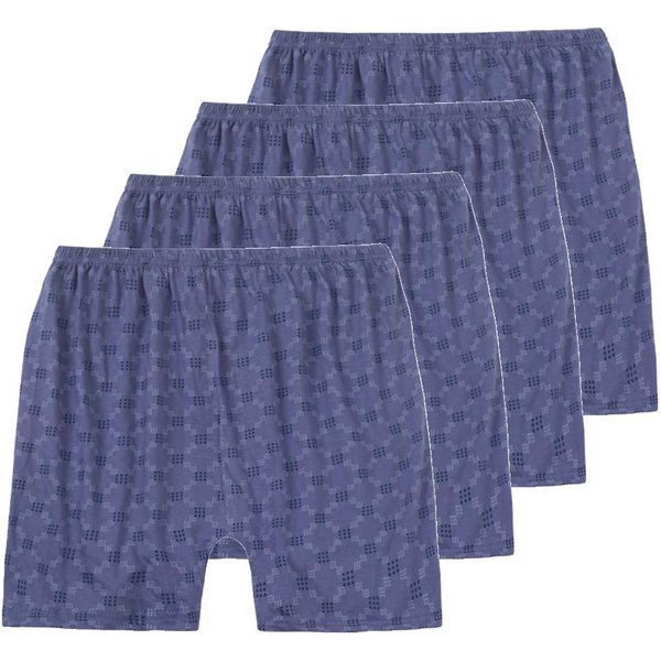 4 Sztuki Damska Bielizna BawełNiana DużY Rozmiar XL 2XL 3XL 4XL 5XL LuźNe MięKkie Majtki Dla Mamy OddychająCe Szorty Bokserki Domowe Majtki 5XL Blue-image