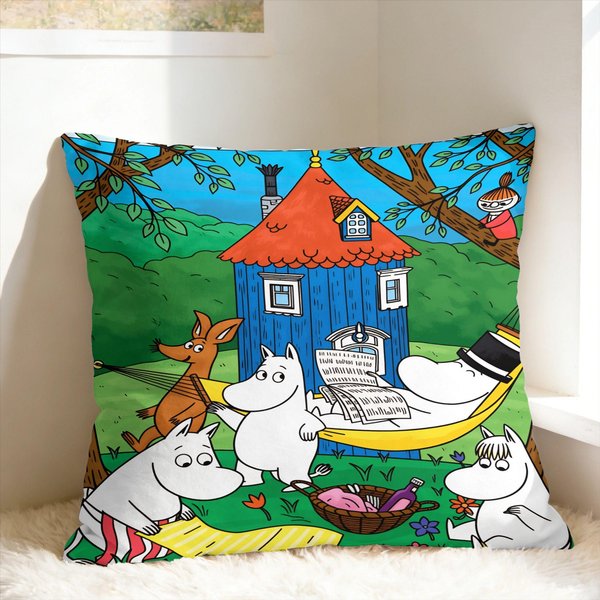 Funda De Almohada M-Moomins Linda Estampada Funda De CojíN Moderna Para Sofá DecoracióN Del Hogar 50X50Cm-image