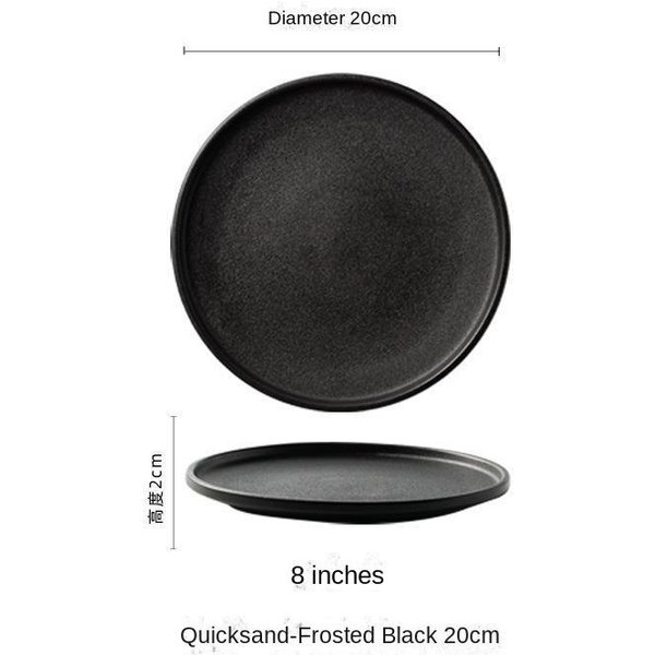 Plato Esmerilado Con Arena Fluida, Plato Para Carne, Plato De Comida Occidental, Plato Creativo Para Hoteles Y Restaurantes, DiseñO De Plato Especial-image