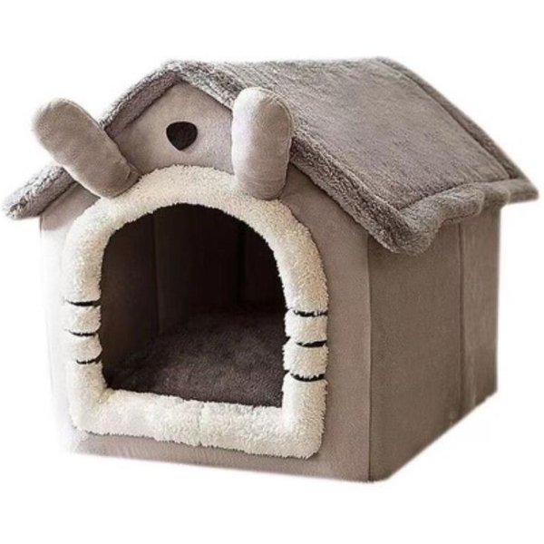 Nido Para Gatos Tipo Casa Invierno Cuatro Estaciones Perro PequeñO Gato Conejo Perrera Nido Para Gatos Cuatro Estaciones Universal ExtraíBle Y Lavable Estera Nido Para Mascotas S 39*32*34Cm-image